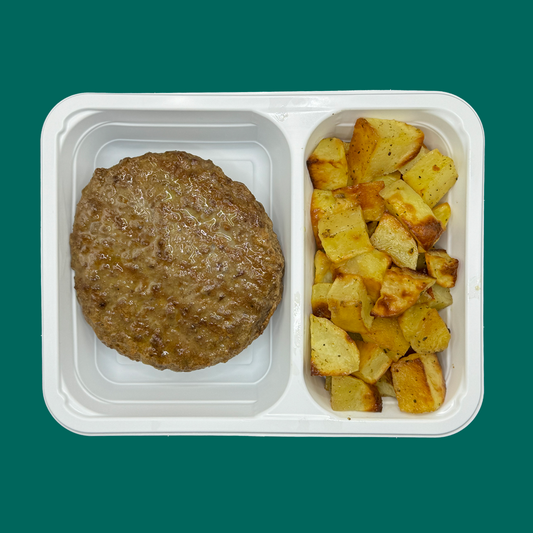 Hamburger di manzo + patate al forno